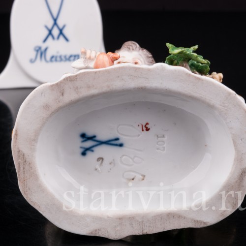 Фарфоровая статуэтка Амур, ловящий сердца, Meissen, Германия, сер. 19 - нач. 20 вв.