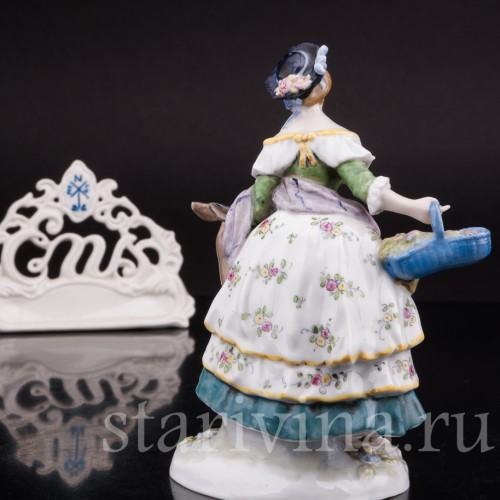 Антикварная статуэтка Девушка с ланью Karl Ens, Германия, 1920-30 гг.