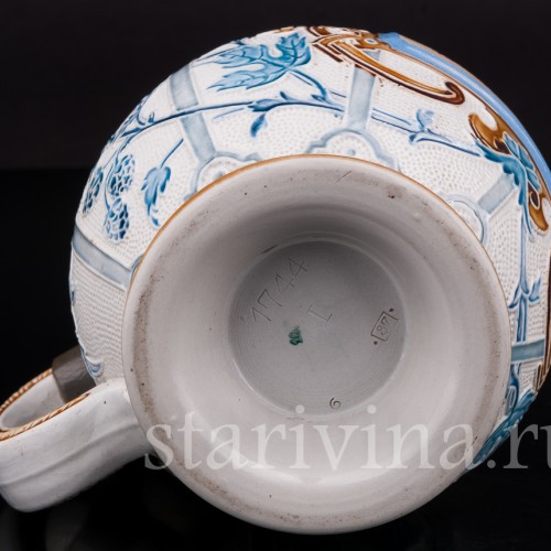 Старинная пивная кружка "До дна", 1/2 л, Villeroy & Boch, Германия, 1887 г.