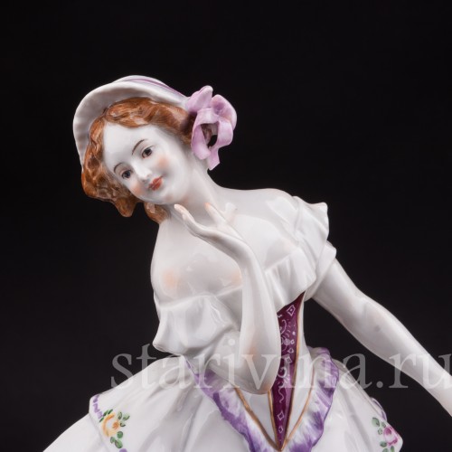 Редкая фарфоровая статуэтка Пьеро и Коломбина, Volkstedt, Германия, нач. 20 в.