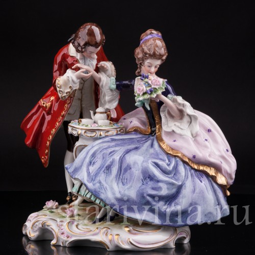 Фарфоровая композиция Чаепите, Scheibe-Alsbach, Германия, 1962-72 гг.