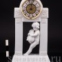 Антикварные часы из бисквита Путти с волынкой, Dressel, Kister & Cie, Германия, нач. 20 в.