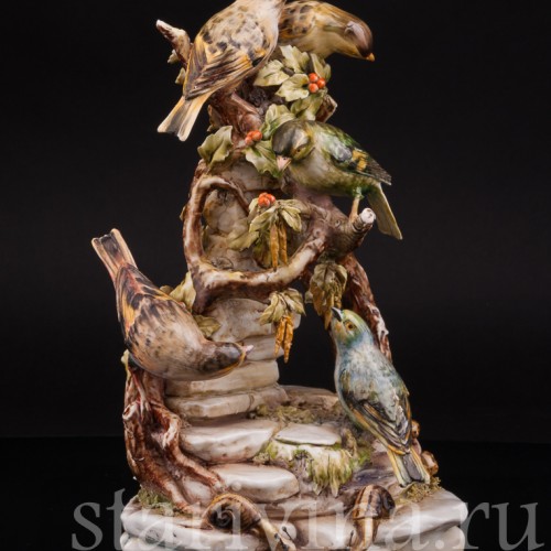 Птицы на березе, Antonio Borsato, Италия, сер. 20 века