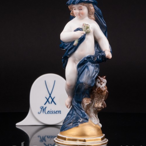 Антикварная статуэтка из фарфора Аллегория ночи, Meissen, Германия, 1860 - 1925 гг.