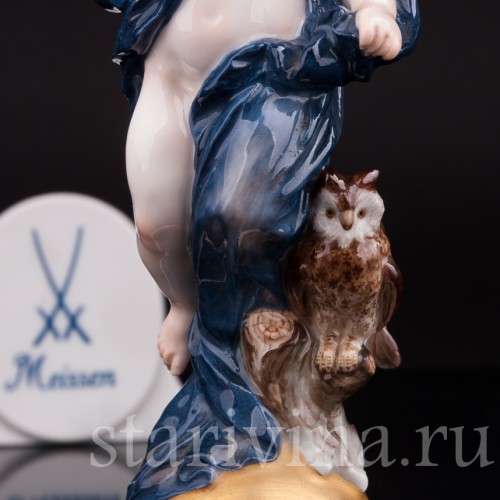 Антикварная статуэтка из фарфора Аллегория ночи, Meissen, Германия, 1860 - 1925 гг.