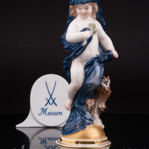 Антикварная статуэтка из фарфора Аллегория ночи, Meissen, Германия, 1860 - 1925 гг.