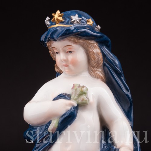 Антикварная статуэтка из фарфора Аллегория ночи, Meissen, Германия, 1860 - 1925 гг.