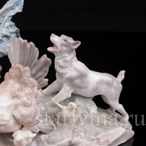 Композиция из фарфора Неожиданное происшествие, Karl Ens, Германия, 1900 гг.