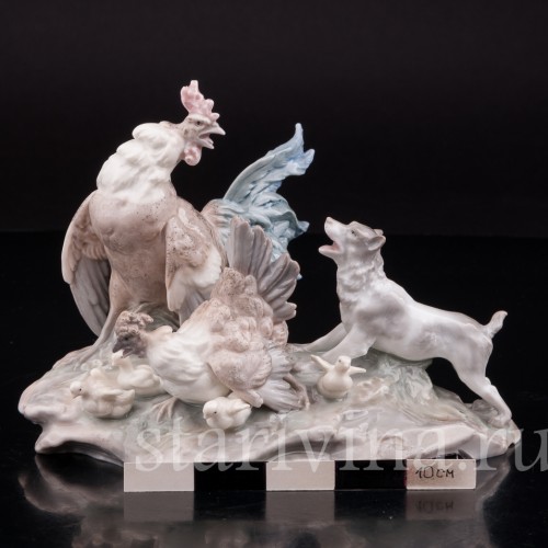 Композиция из фарфора Неожиданное происшествие, Karl Ens, Германия, 1900 гг.