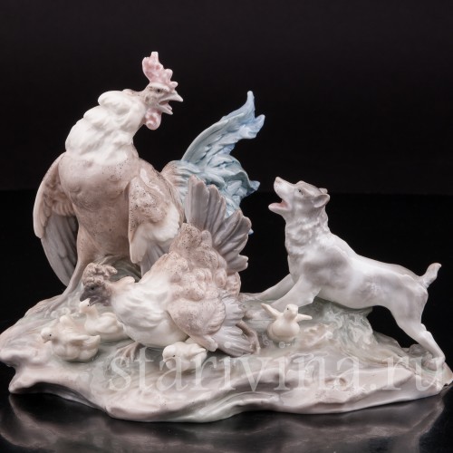 Композиция из фарфора Неожиданное происшествие, Karl Ens, Германия, 1900 гг.