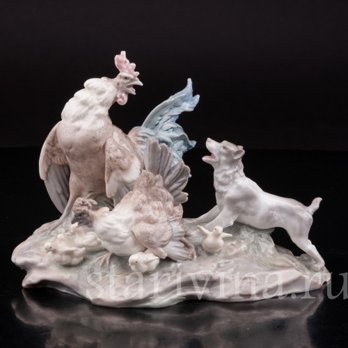 Композиция из фарфора Неожиданное происшествие, Karl Ens, Германия, 1900 гг.