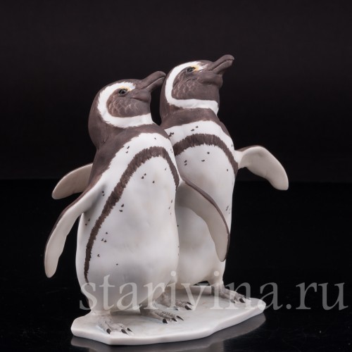 Фигурка из фарфора Два пингвина Alka Kaiser, Германия, до 1990 г.