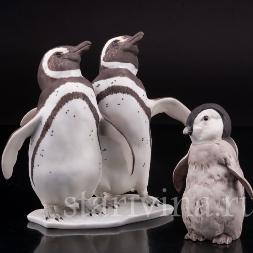 Фигурка из фарфора Два пингвина Alka Kaiser, Германия, до 1990 г.
