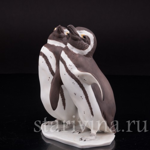 Фигурка из фарфора Два пингвина Alka Kaiser, Германия, до 1990 г.