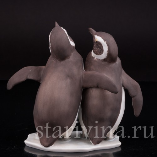 Фигурка из фарфора Два пингвина Alka Kaiser, Германия, до 1990 г.