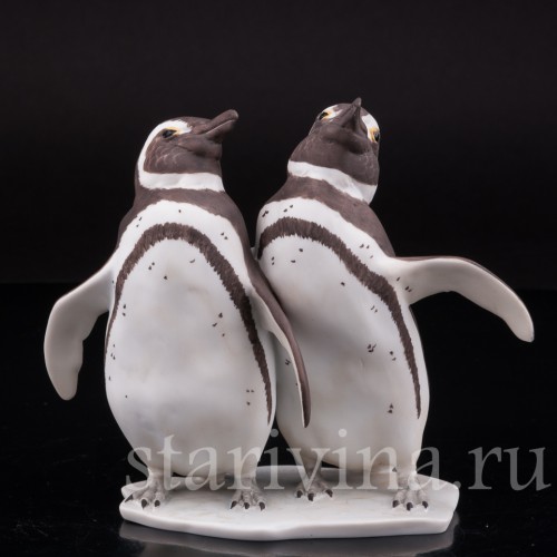 Фигурка из фарфора Два пингвина Alka Kaiser, Германия, до 1990 г.