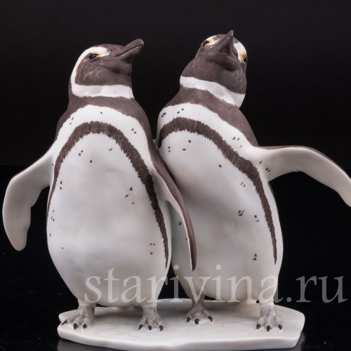 Фигурка из фарфора Два пингвина Alka Kaiser, Германия, до 1990 г.