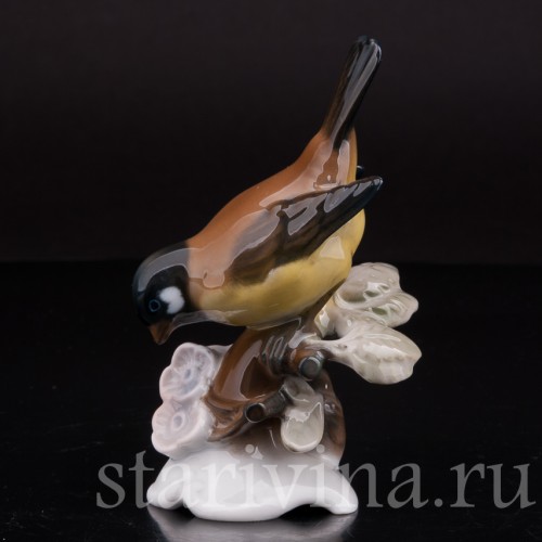 Фарфоровая фигурка птицы Синица, Rosenthal, Германия, 1974-82 гг.