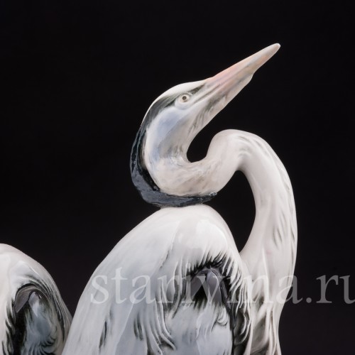 Уцененная статуэтка из фарфора Две цапли, Karl Ens, Германия, сер. 20 века.