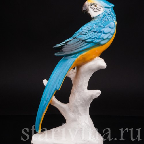 Уцененная статуэтка из фарфора Попугай Ара, Goebel, Германия, вт. пол. 20 в.