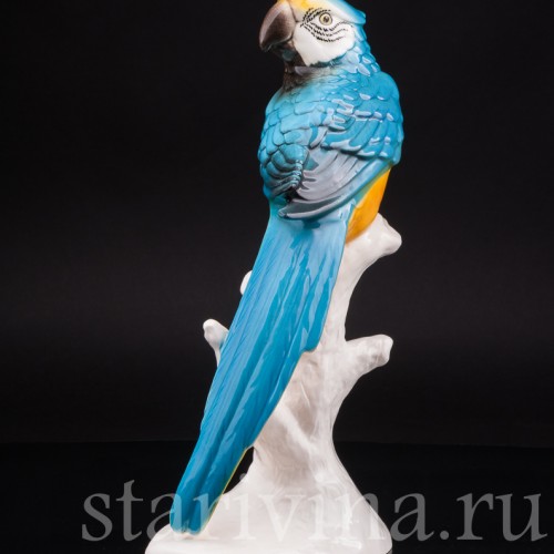 Уцененная статуэтка из фарфора Попугай Ара, Goebel, Германия, вт. пол. 20 в.