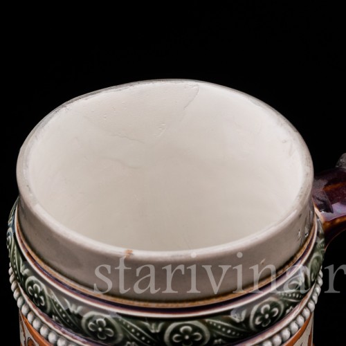 Уцененная пивная кружка Дикая роза, 1/4 л, Villeroy & Boch, Германия, 1891 г.