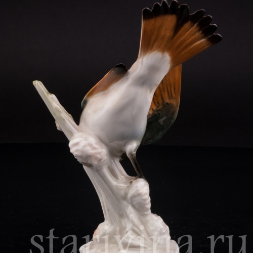 Уцененная статуэтка из фарфора Американская горихвостка, Hutschenreuther, Германия, сер. 20 века.