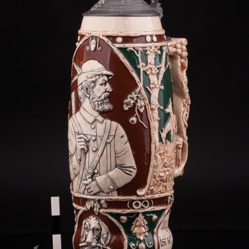 Старинная пивная кружка Да здравствет охота! 1,5л, Германия, нач. 20 в.