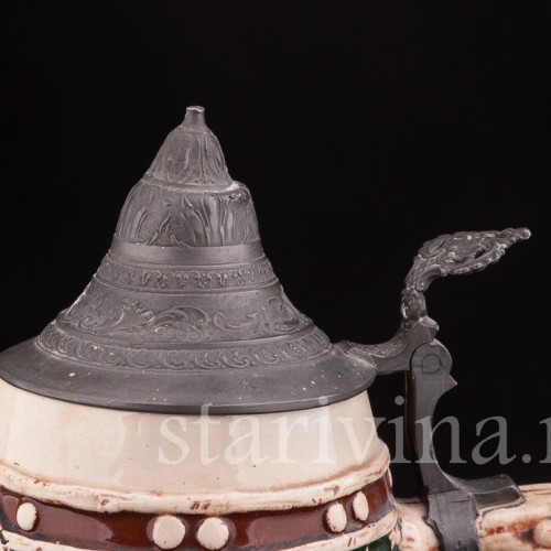 Старинная пивная кружка Да здравствет охота! 1,5л, Германия, нач. 20 в.