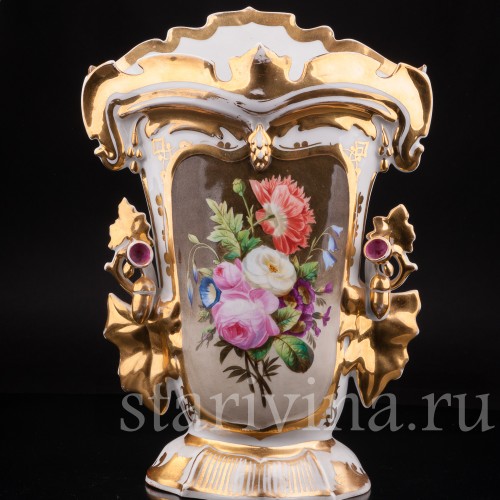 Антикварная фарфоровая Ваза с желудями, Франция, 19 в.