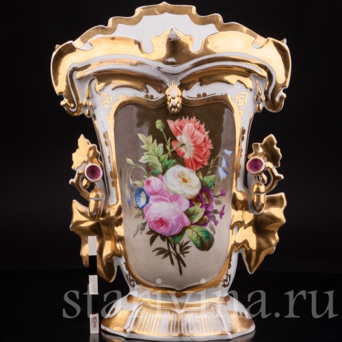 Антикварная фарфоровая Ваза с желудями, Франция, 19 в.