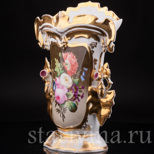 Антикварная фарфоровая Ваза с желудями, Франция, 19 в.