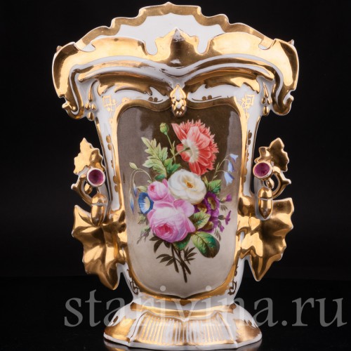 Антикварная фарфоровая Ваза с желудями, Франция, 19 в.