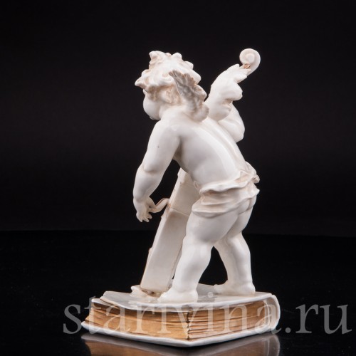 Фигурка из фарфора Ангелочек с виолончелью, Karl Ens, Германия, 1900 гг.
