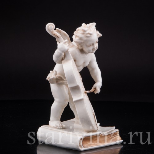 Фигурка из фарфора Ангелочек с виолончелью, Karl Ens, Германия, 1900 гг.