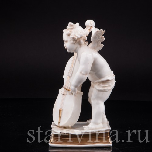 Фигурка из фарфора Ангелочек с виолончелью, Karl Ens, Германия, 1900 гг.