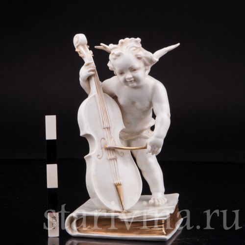 Фигурка из фарфора Ангелочек с виолончелью, Karl Ens, Германия, 1900 гг.
