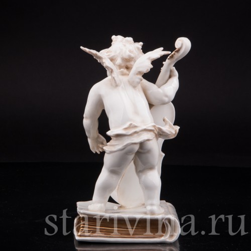 Фигурка из фарфора Ангелочек с виолончелью, Karl Ens, Германия, 1900 гг.