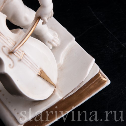 Фигурка из фарфора Ангелочек с виолончелью, Karl Ens, Германия, 1900 гг.