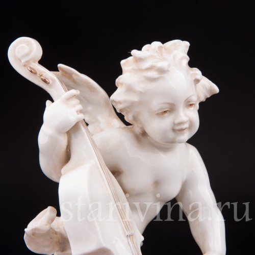 Фигурка из фарфора Ангелочек с виолончелью, Karl Ens, Германия, 1900 гг.