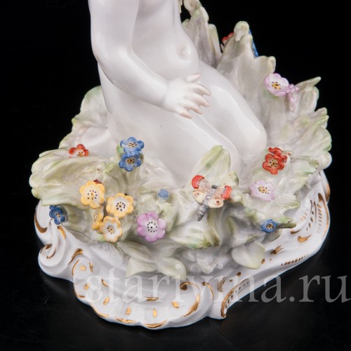 Фарфоровая статуэтка Девочка с бабочкой, Meissen, Германия, кон. 19, нач. 20 вв.