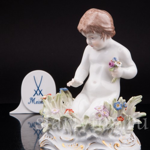 Фарфоровая статуэтка Девочка с бабочкой, Meissen, Германия, кон. 19, нач. 20 вв.