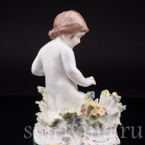 Фарфоровая статуэтка Девочка с бабочкой, Meissen, Германия, кон. 19, нач. 20 вв.
