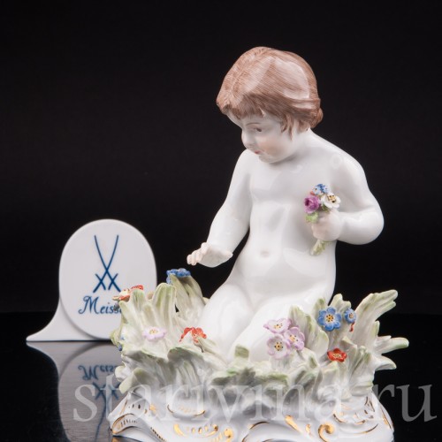 Фарфоровая статуэтка Девочка с бабочкой, Meissen, Германия, кон. 19, нач. 20 вв.