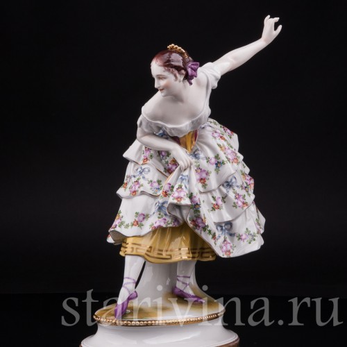 Фарфоровая статуэтка балерины Фанни Эльслер, Volkstedt, Германия, нач. 20 в.