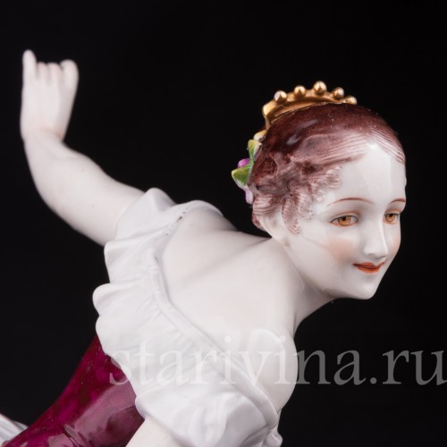 Фарфоровая статуэтка балерины Фанни Эльслер, Volkstedt, Германия, нач. 20 в.