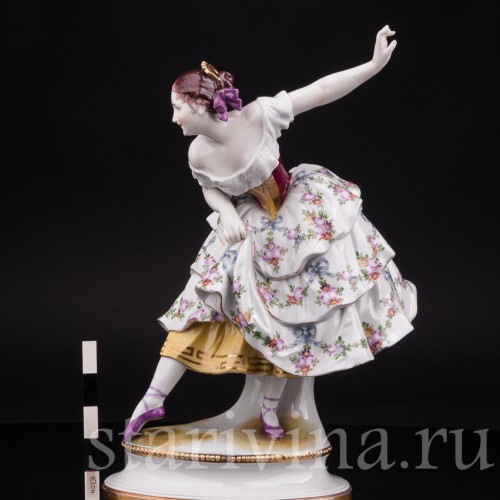 Фарфоровая статуэтка балерины Фанни Эльслер, Volkstedt, Германия, нач. 20 в.