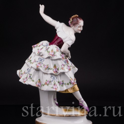 Фарфоровая статуэтка балерины Фанни Эльслер, Volkstedt, Германия, нач. 20 в.