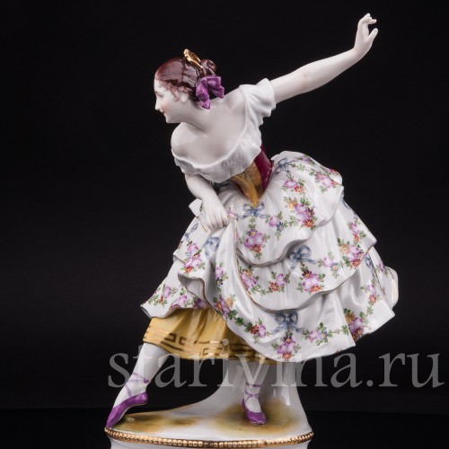 Фарфоровая статуэтка балерины Фанни Эльслер, Volkstedt, Германия, нач. 20 в.