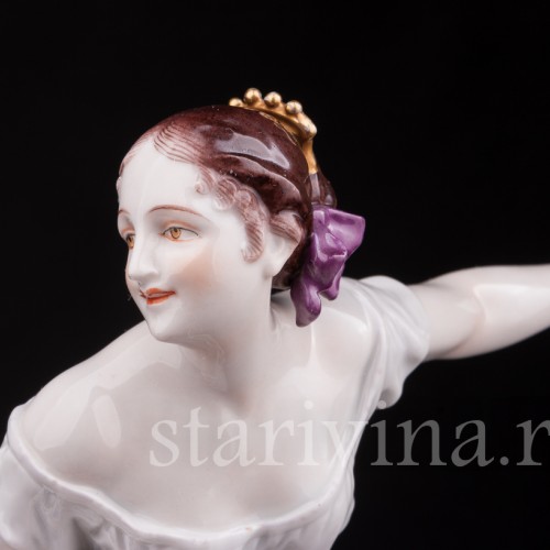 Фарфоровая статуэтка балерины Фанни Эльслер, Volkstedt, Германия, нач. 20 в.